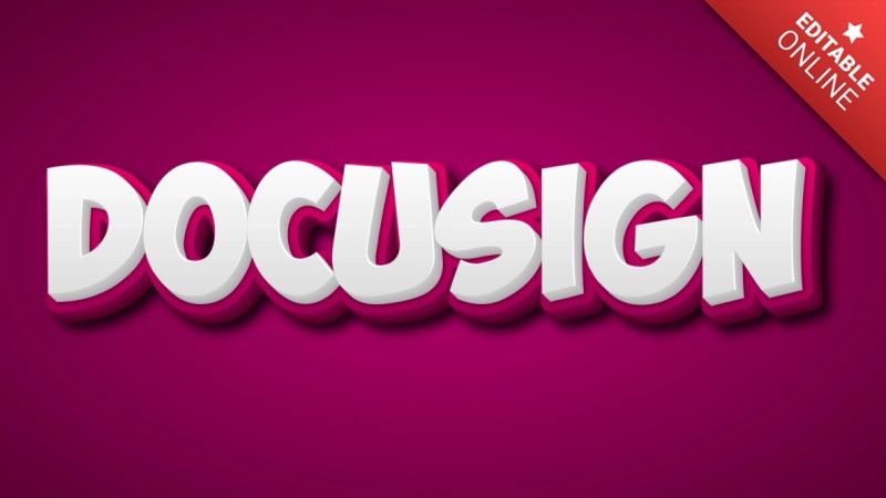 Docusign Black 3d Text Effect Generator - Download Beautiful Light Design | High Resolution