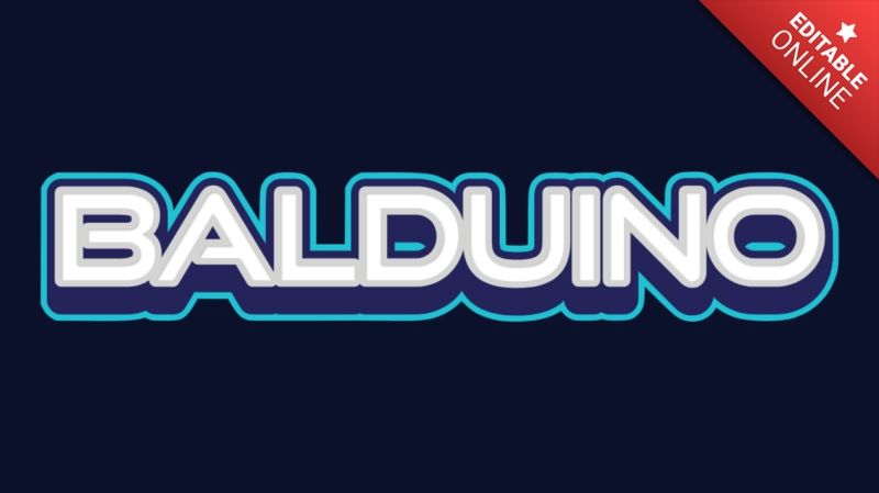 Balduino Blue 3d Text Effect Generator - Stunning City Image - HD