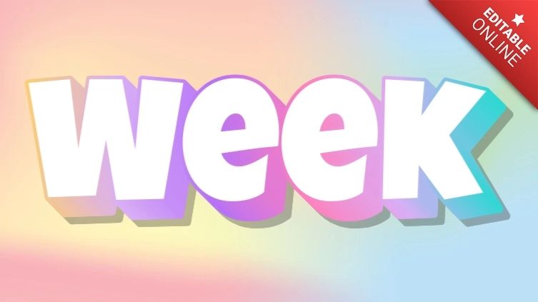 Week Text Effect Generator - Ultra HD Space Designs for Desktop