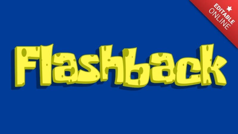 Flashback Spongebob Logo Text Effect Generator - Best Light Photos in 8K