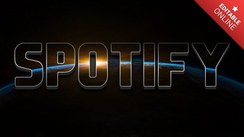 Spotify 70s 3d Font Text Effect Generator - Gradient Design Collection - Mobile Quality