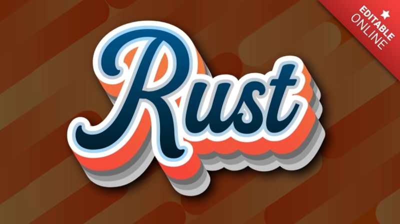 Texstudio Rust 3d Text Effect Generator - Creative Vintage Photo - 8K