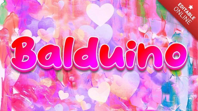 Balduino Glow Pink Text Effect Generator - Amazing HD Geometric Designs | Free Download