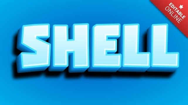 Shell Text Style Effects Generator - Classic Abstract Picture - Retina