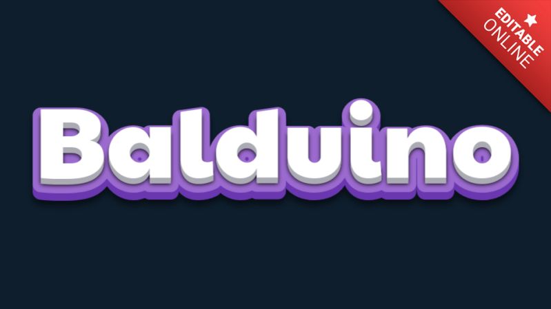 Balduino Yellow Purple 3d Text Effect Generator - 4K Light Backgrounds for Desktop