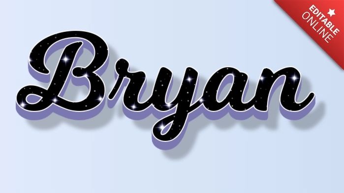 Bryan Text Effect Generator - Premium Minimal Pattern Gallery - 8K