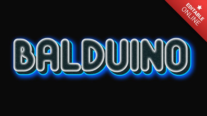 Balduino Blue Light 3d Text Effect Generator - Elegant 4K Colorful Patterns | Free Download