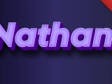 Nathan Purple Neon 3d Text Effect Generator