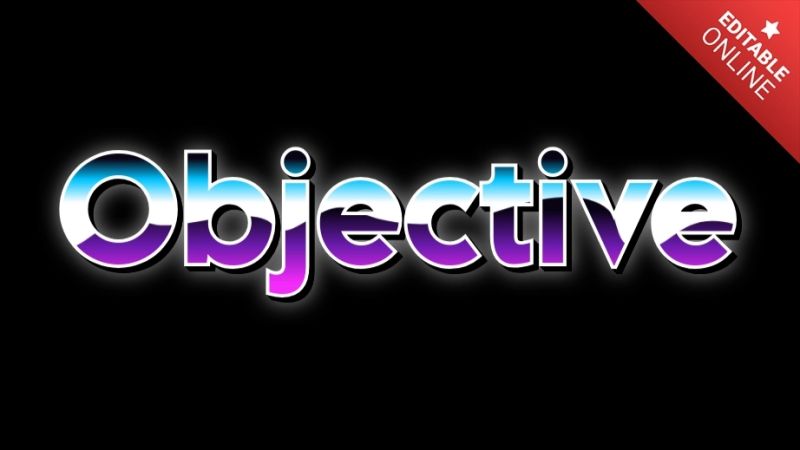 Objective Text Effect Generator Textstudio - Premium Colorful Design Gallery - 8K