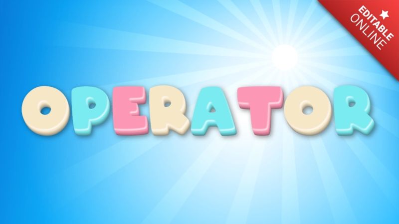 Operator Text Effect Generator Textstudio - Colorful Designs - Incredible High Resolution Collection