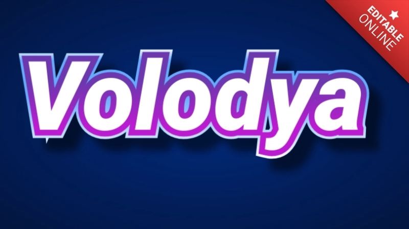 Volodya Baseball Text Effect Generator - Premium Colorful Art Gallery - Ultra HD