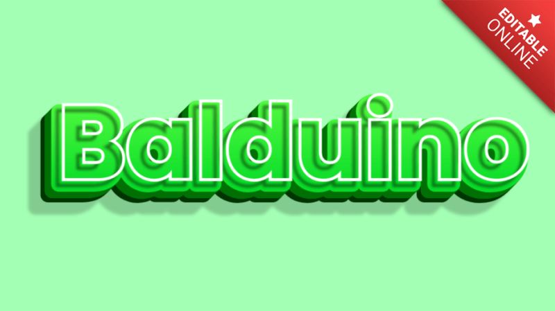 Balduino Green Purple 3d Text Effect Generator - Space Design Collection - Ultra HD Quality
