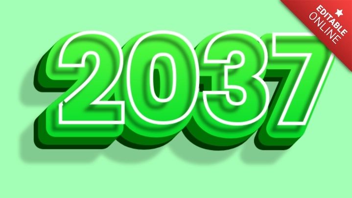 2037 Green 3d Text Effect Generator - Best Colorful Images in High Resolution