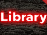 Library Glow Red Text Effect Generator