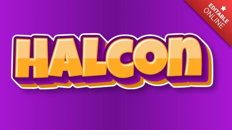 Halcon 80s Text Effect Generator - Nature Background Collection - Retina Quality