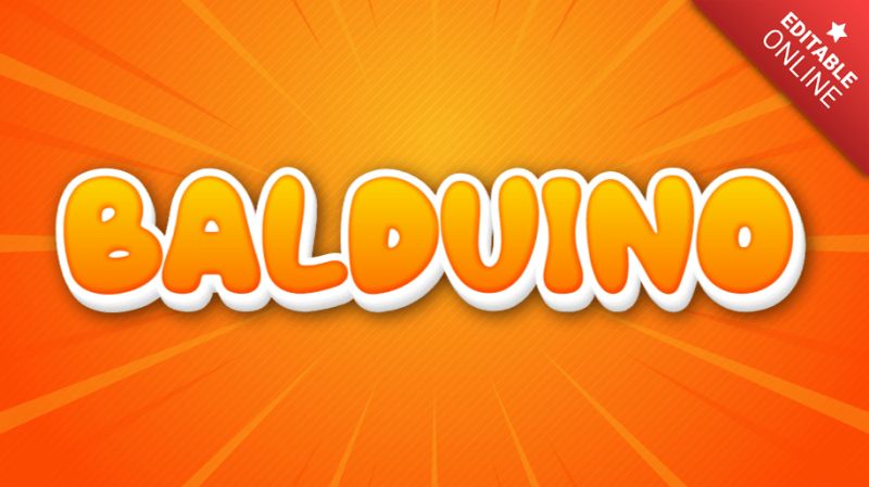 Balduino Orange 3d Text Effect Generator - Ocean Illustration Collection - 4K Quality