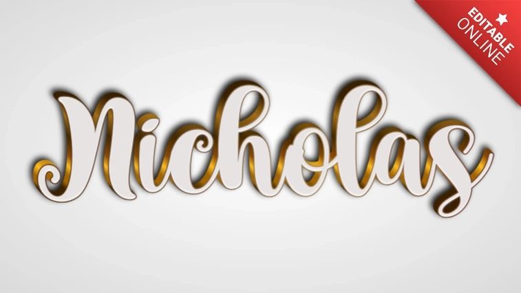 Nicholas Text Effect Generator - Classic Nature Image - High Resolution