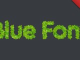 Blue Font Green Leaf Text Effect Generator
