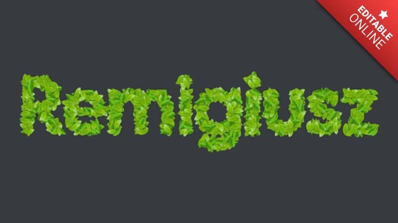 Remigiusz Green 3d Text Effect Generator - Download High Quality Abstract Design | 4K