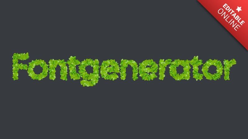 Leaf Font Generator Text Effects - Perfect Retina Colorful Photos | Free Download