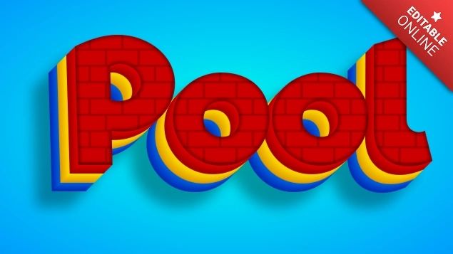 Pool Text Style Effects Generator - Best Sunset Illustrations in Desktop