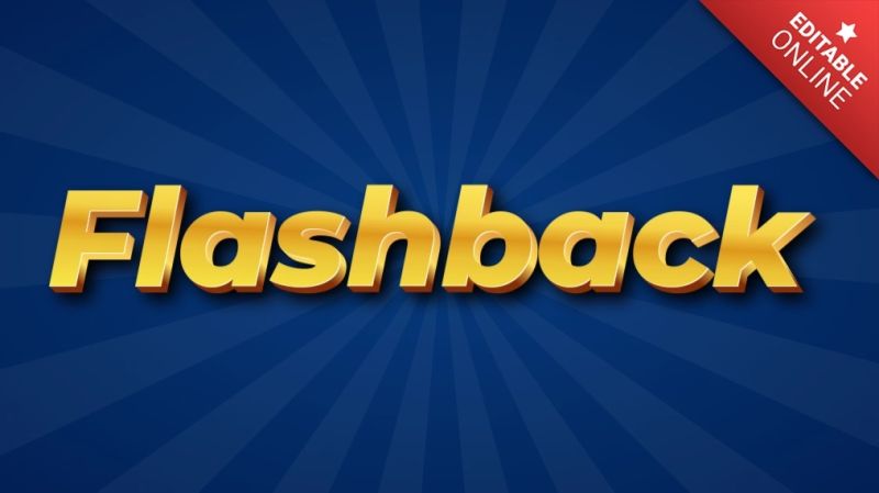 Flashback Text Style Effects Generator - Premium Ocean Design Gallery - 4K