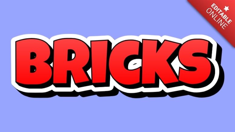 476 Red Bricks 3d Text Effect Generator - Retina Mountain Patterns for Desktop