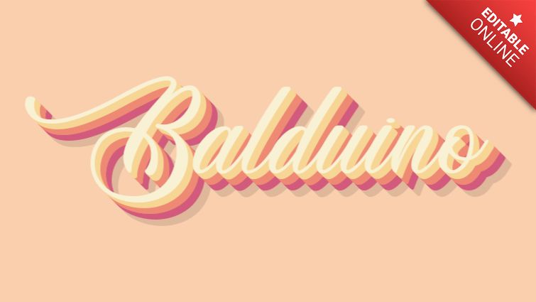 Balduino 3d Font Text Effect Generator - Abstract Background Collection - Retina Quality
