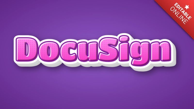 Docusign Pink 3d Text Effect Generator - Nature Background Collection - 8K Quality
