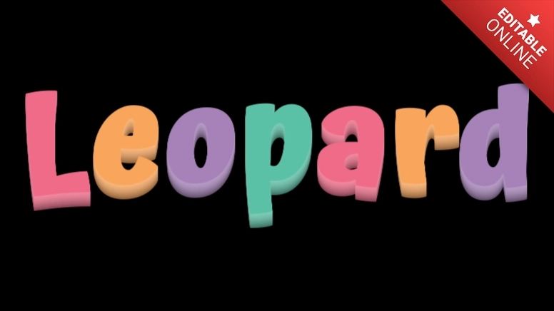 Leopard Best Rated Font Generator Text Effects - Sunset Texture Collection - Retina Quality