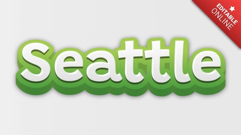 Seattle Text Effect Generator - Desktop Geometric Patterns for Desktop