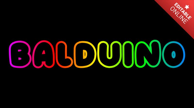 Balduino Funky Style Text Effect Generator - High Quality City Illustration - Mobile