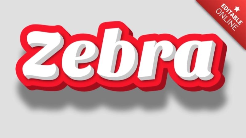 3d Text Zebra Pattern Text Generator - Classic Mobile Abstract Designs | Free Download