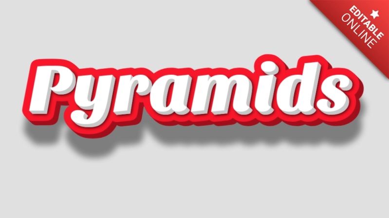 Pyramids Text Style Effects Generator - Download Elegant Colorful Art | Ultra HD