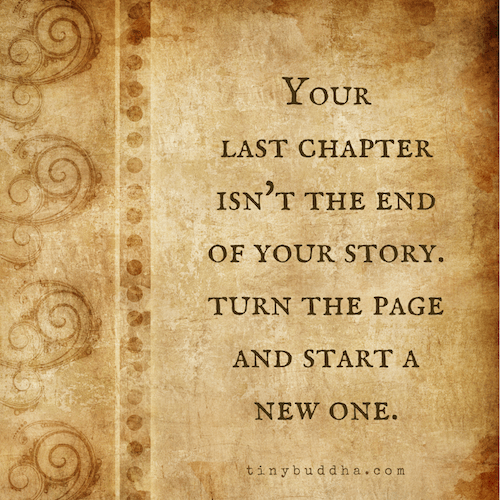 Turn the page and start a new chapter