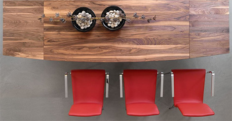 Pure Wood Dining Table By Rodam Extendable Design In Gorgeous Natural Wood