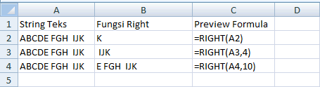 Fungsi Rumus Excel Left Mid Dan Right Pada Excel Tutorialpedia 