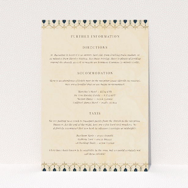 Tapestry in personalised wedding invitation cards