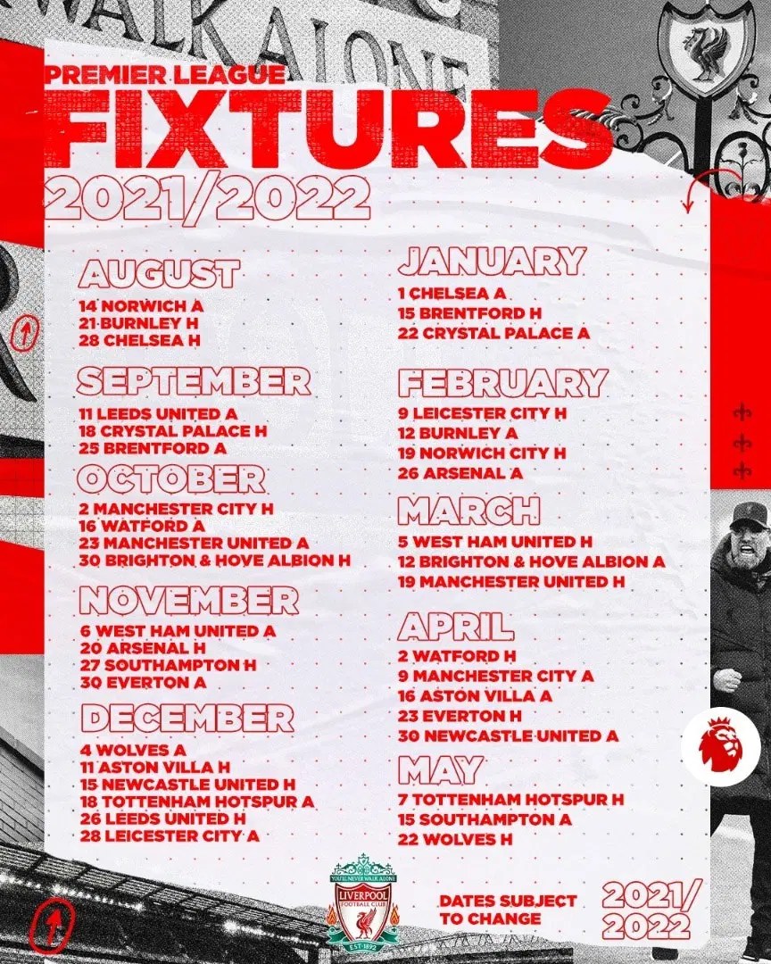 Here you can check out all the matches that chelsea will play in the 2021/22 season. Ucl Champions Chelsea Get Tough Start In Premier League Fixtures