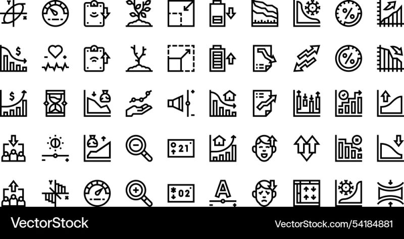 Increase Decrease Icons Set Stock Vector By Vectorguy 68170349 - Light Design Collection - Ultra HD Quality