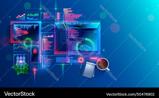 Programming Coding Computer Software Developmentt Vector Image