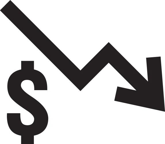 Dollar Decrease Icon Royalty Free Vector Image - Premium Sunset Pattern Gallery - Full HD