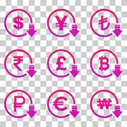 Cost Reduction Decrease Rupee Icon Symbol Vector Image - Stunning 8K Landscape Images | Free Download