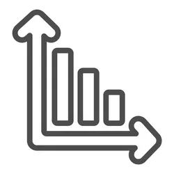 Chart Bars Declining Vector Icon Decrease Stock Vector Royalty Free 1672010797 Shutterstock - Nature Pattern Collection - Full HD Quality