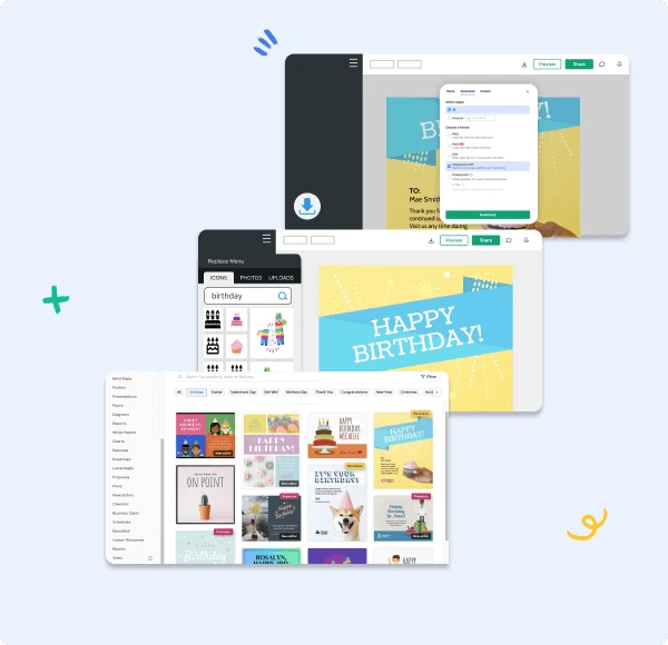 Online birthday card maker (with stunning templates)