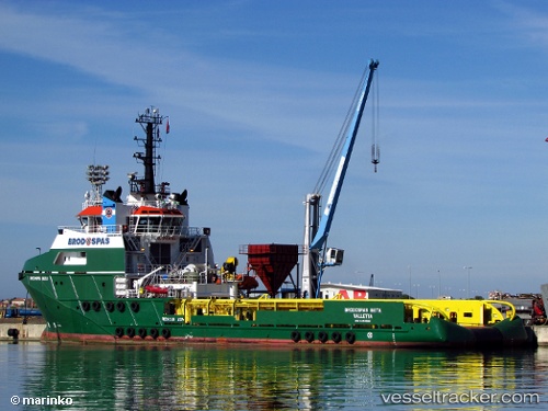 A vessel constrained by her. Brodospas Beta - Tug, IMO 9451599, MMSI 248227000
