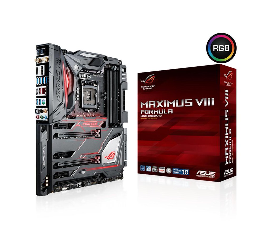 Asus's glorious, rog maximus viii formula motherboard showcased