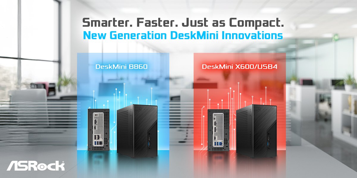 ASRock Launches DeskMini B860 And DeskMini X600/USB4 Compact Mini PCs ASRock Launches DeskMini B860 And DeskMini X600/USB4 Compact Mini PCs