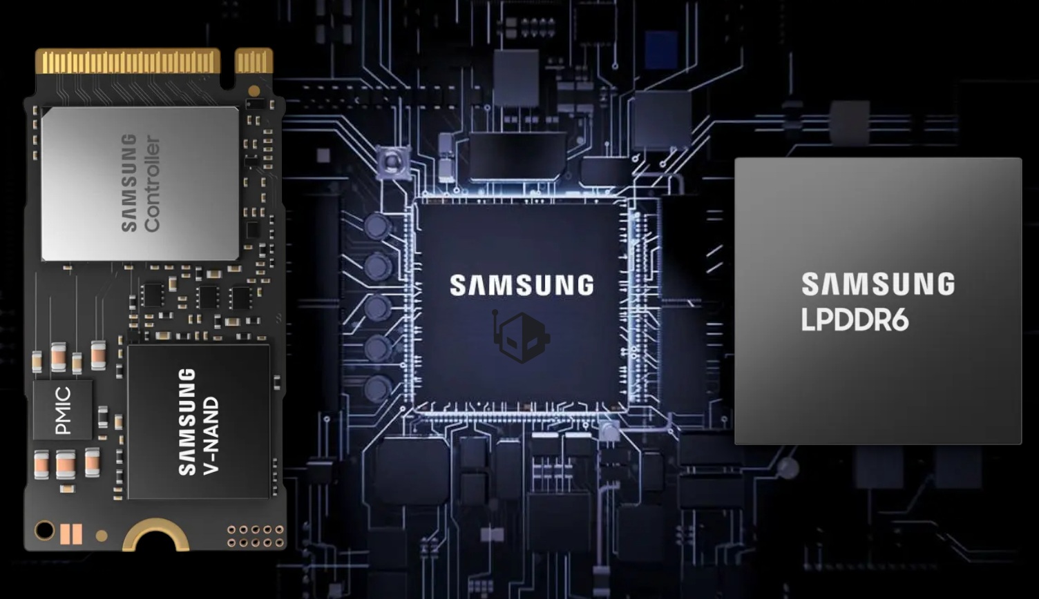 Samsung To Showcase 10 7 Gbps LPDDR6 Memory 14 8 GB S PM9E1 M 2 22x42 Samsung CES 2026 F 