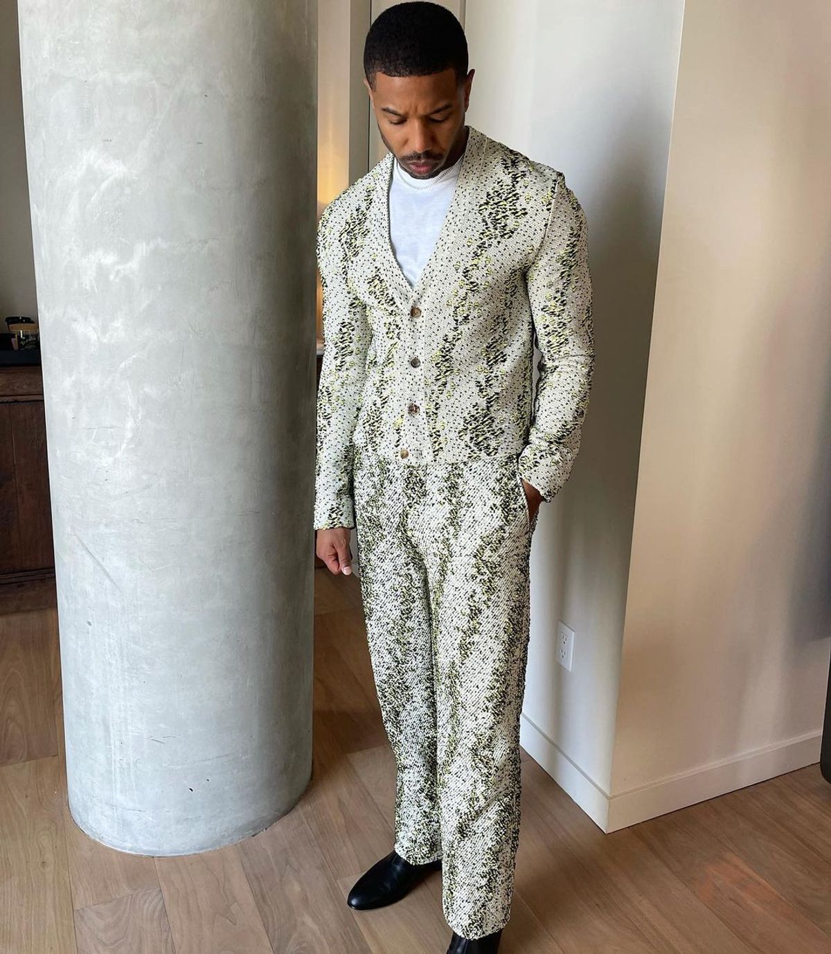 Michael b. jordan outfit from april 9, 2021